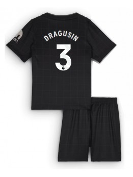 Otroški Nogometna dresi replika Tottenham Hotspur Radu Dragusin #3 Gostujoči 2025-26 Kratek rokav (+ hlače)